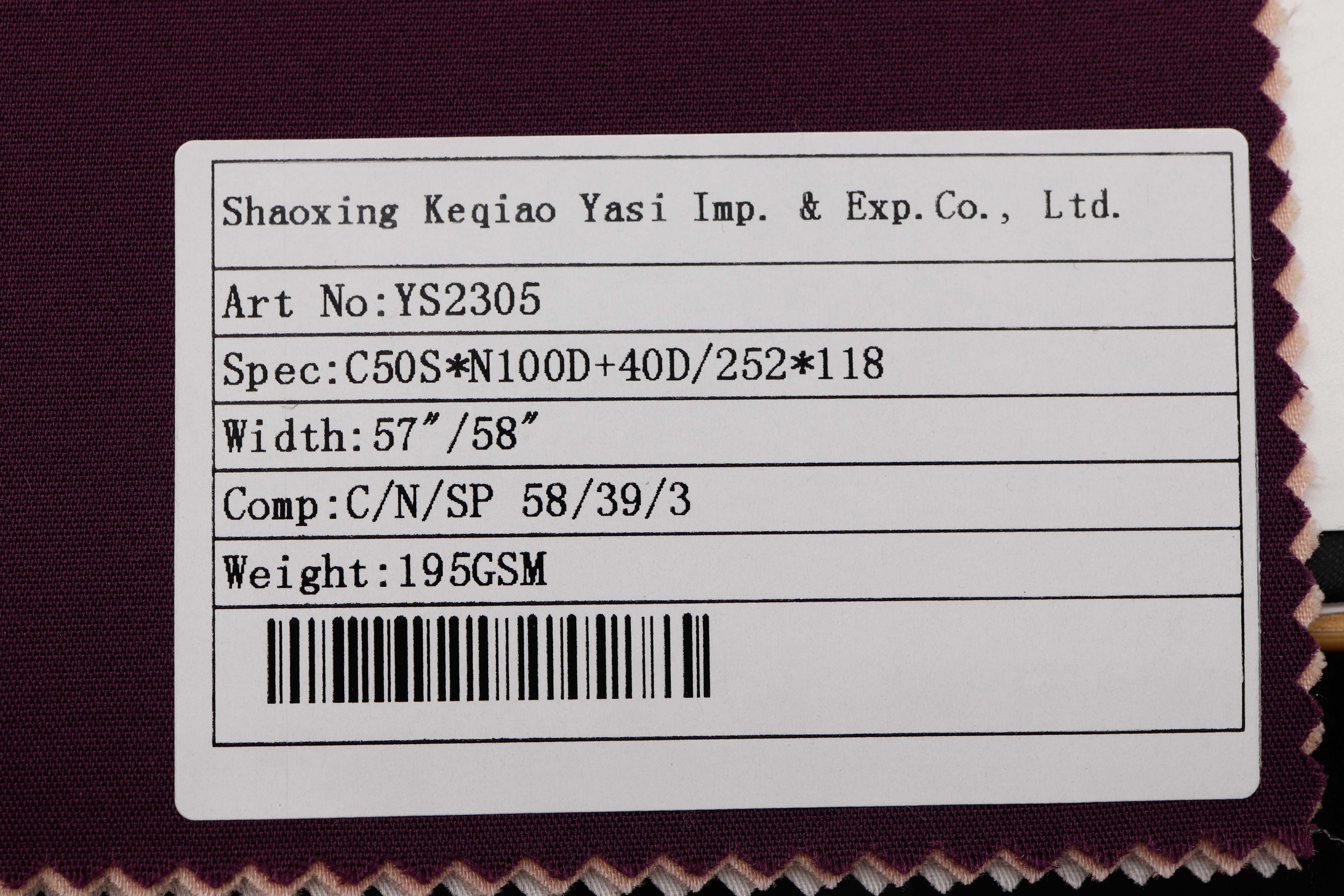 Cotton Nylon Spandex Fabric